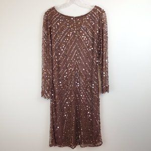 Patra long sleeved beaded midi dress N